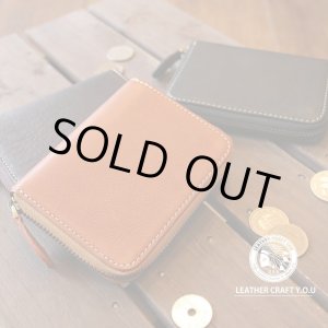 画像: 柔らかオイルレザーの本革コインケース/小さなお財布/名刺入れ/ハンドメイド